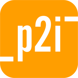 P2i Logo Icon Orange Vit Bakgrund